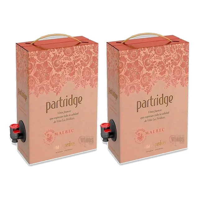 Vino Las Perdices Bag In Box Partridge Malbec 3 Litros X2