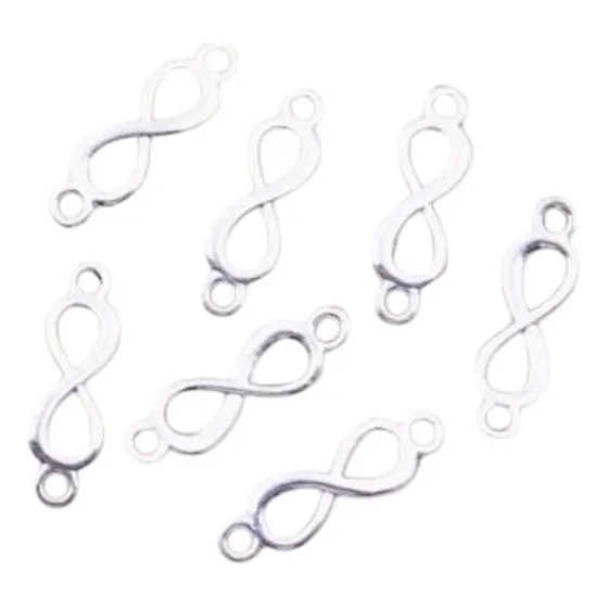 25 Dijes Conector Infinito Pulsera Bisutería Manualidad M42