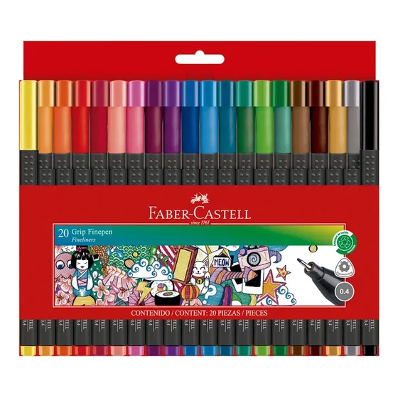 Rotuladores Faber-castell Extra Finos Con 20 Piezas