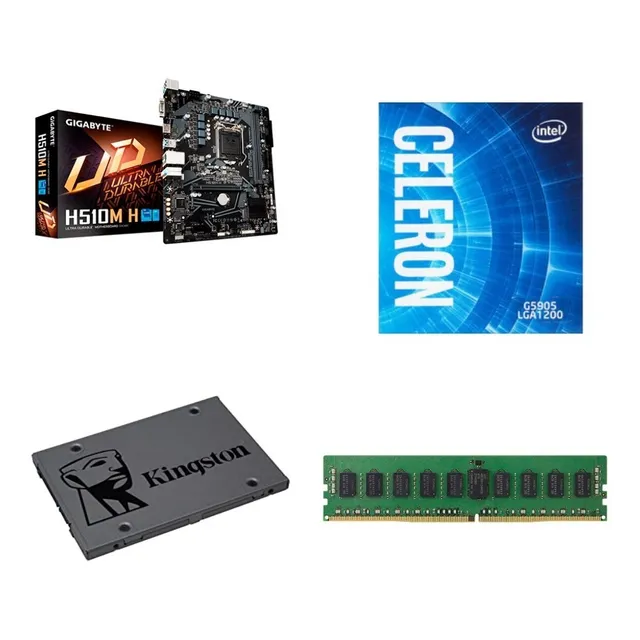 Kit Actualización Intel Celeron G5905 H510 Ram 8gb 500gb Kt