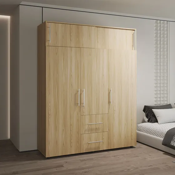 Closet Bigaf Fresno Europeo Y Blanco 160x204cm Con Tres Cajo