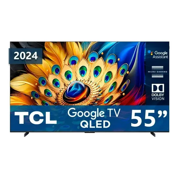 Pantalla Tcl 55 Pulgadas 4k Uhd Hdr Qled Smart Google Tv