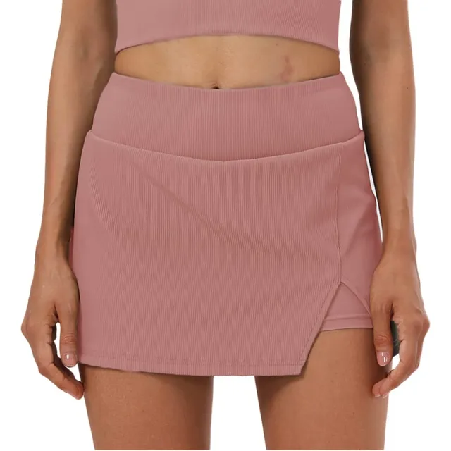 Falda Tenis Para Mujer Acanalada Corta Golf Minifalda Tubo