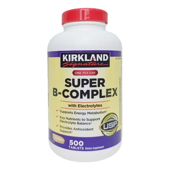 Super Complejo B, 500 Cápsulas Importado, Kirkland Super B
