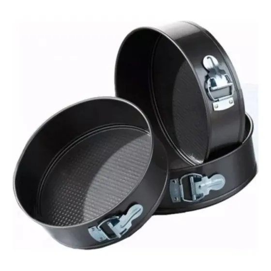 Set X3 Torteras Moldes Torta Asadera Desmontable Antiadherente 24cm 26cm 28cm Levys Bazar Molde Torta Horno Biscochuelo No Se Pega