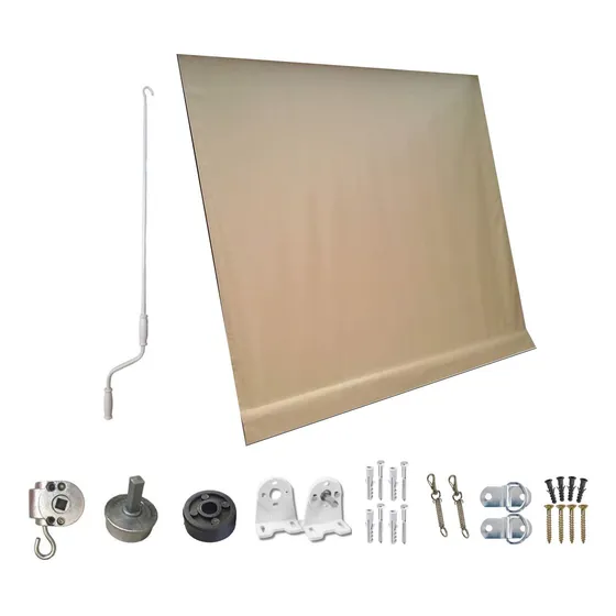 Kit Para Toldo Cortina Retrátil + Lona  4x3