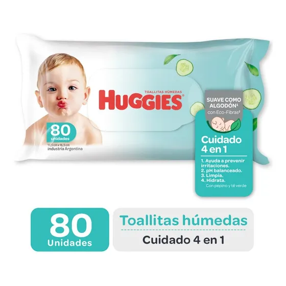 Toallitas Humedas 12 Bolsas 80 Unid. Huggies Pepino