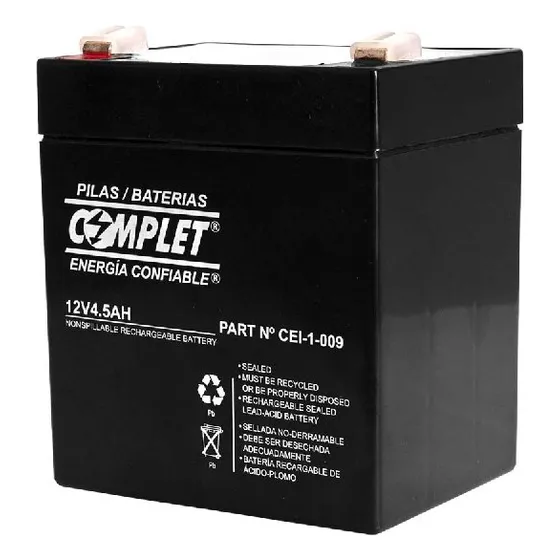 Reemplazo Complet Cei-1-009 12v 4.5ah Libre De Mantenimiento