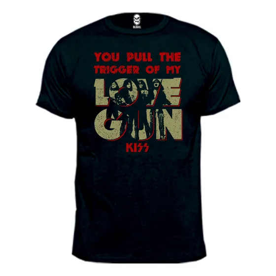 Remera Kiss Love Gun Rock 100% Algodón Premium Peinado