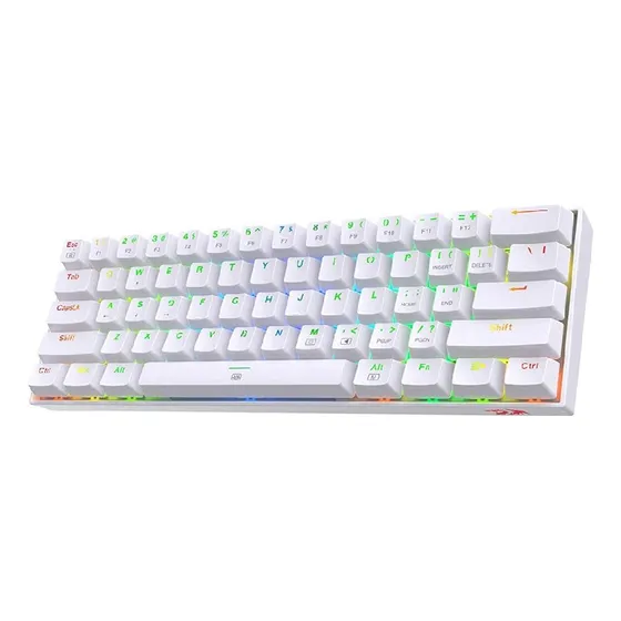 Teclado Gamer Redragon Dragonborn 60% Rgb Blanco 