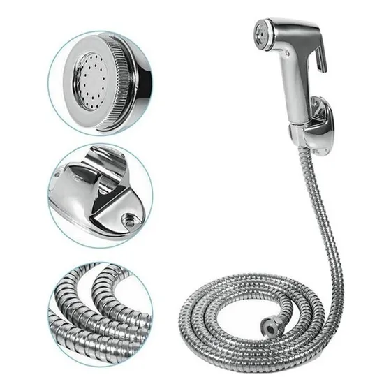 Ducha Manguera Teléfono Con Accesorios Metálica
