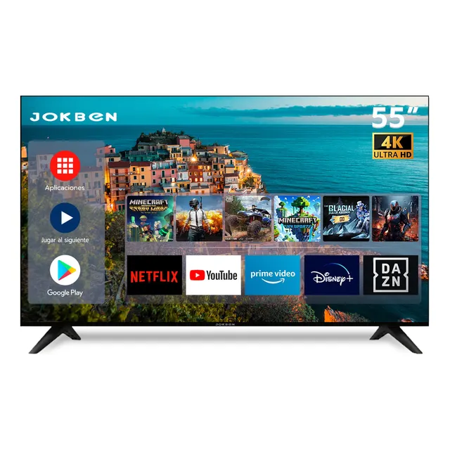 Smart Tv Pantalla 55 Pulgadas Jokben Android Tv 4k Hdr Led Jokben55-bt1
