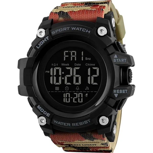 Reloj Skmei 1384  Militar - Camuflaje  Pantalla Negra