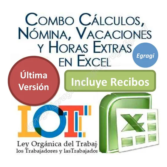 Combo Full Rrhh Cálculos Salariales Nómina Lottt Excel Y Más