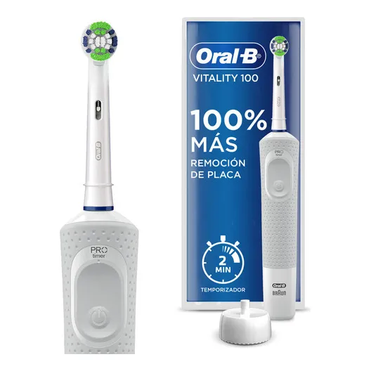 Cepillo Dental Eléctrico Con Mango Recargable Oral-b Vitality 100, Cabezal Precision Clean 1 Unidad