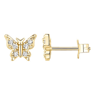 Aretes Pavoi Oro De 14 Quilates Played Broche Mariposa Aretes Pavoi Oro De 14 Quilates Played Broche Mariposa