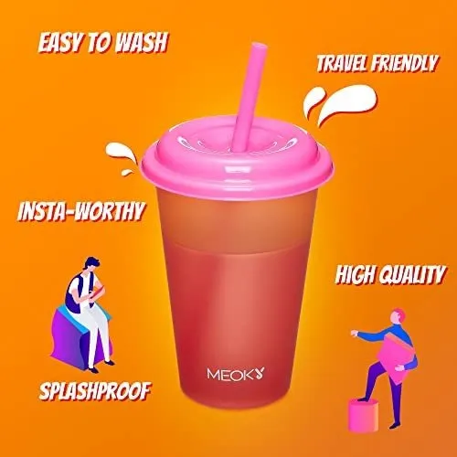 Vaso Cambiador Color Tapa Popote Para Niño 6 Plastico 12