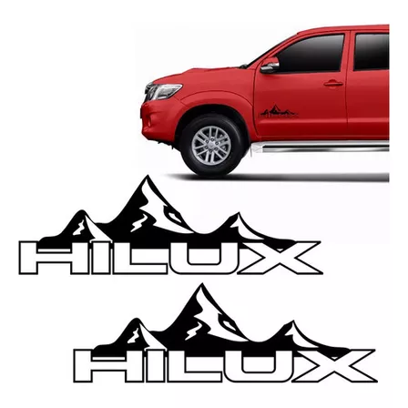 Adesivos Montanha Hilux Emblema Lateral Preto Personalizado