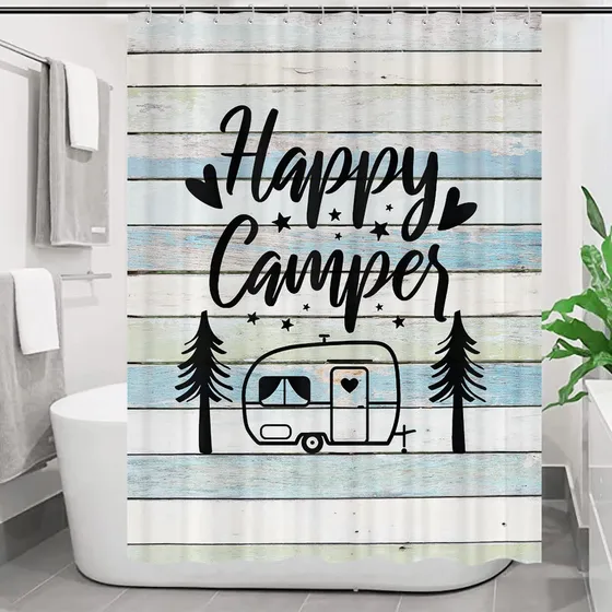 Cortina Ducha Para Autocaravana Campamento Casa Rural Baño X