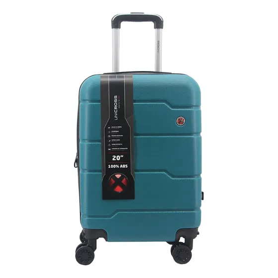 Valija Carry On 20 Pulgadas de Cabina Unicross 4 Ruedas para Viaje Rígida 360 Color Azul Petróleo