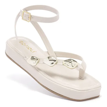 Sandália Feminina Flatform Brilho Chinelo De Dedo Macia Leve