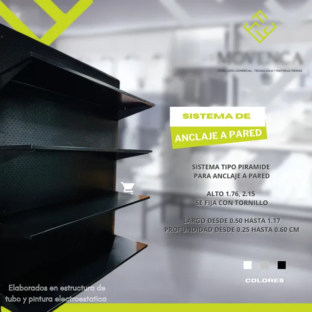 Piramide Para Anclaje A Pared Exhibicion Ferreteria, Tiendas
