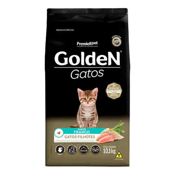 Ração Seca Premier Golden Gato Filhote Frango 10.1kg