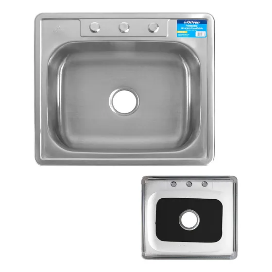 Fregadero Acero Inoxidable Sencillo 64x56 Griven