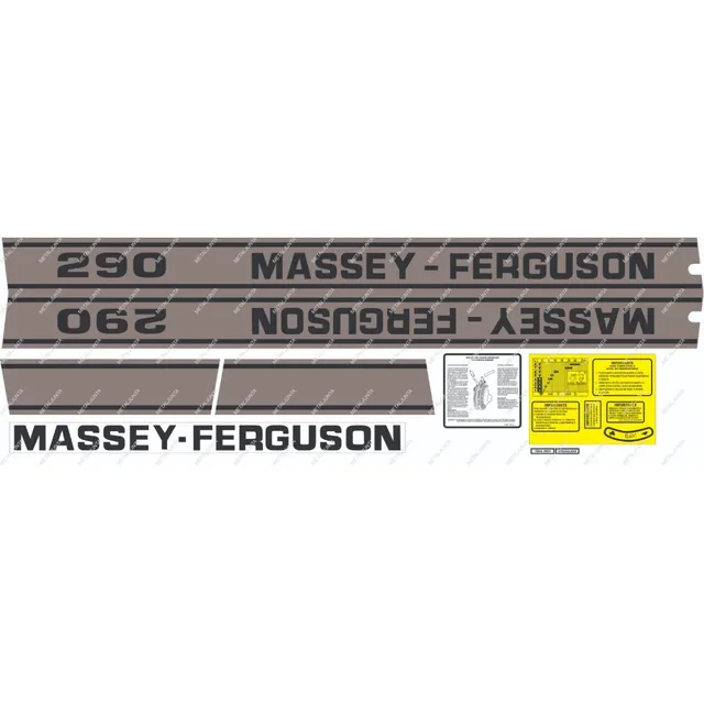 Decalque Faixa Adesiva Trator Massey Ferguson 290 Antigo