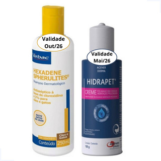 Kit Shampoo Hexadene Spherulites 250ml + Hidrapet Creme 100g Kit Shampoo Hexadene Spherulites 250ml + Hidrapet Creme 100g