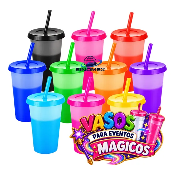 Vasos De Plastico Para Eventos Reutilizables Magicos Pack 10