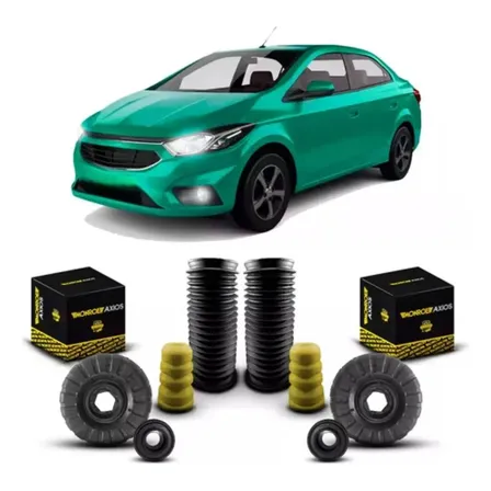 2 Kit Coxim Batente Dianteiro Chevrolet Prisma 2013 2014 15