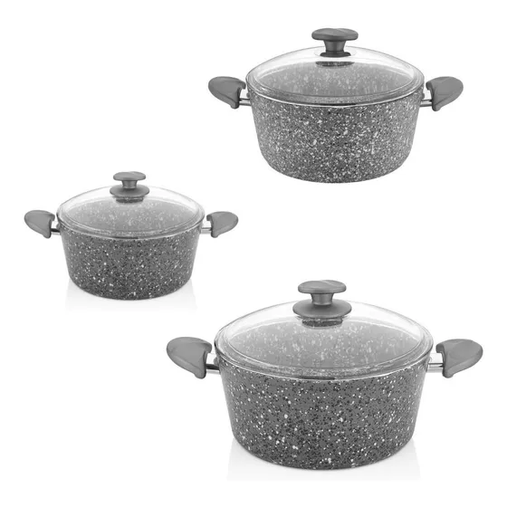 Set Batería Ollas Granito 6 Piezas  - Papilla