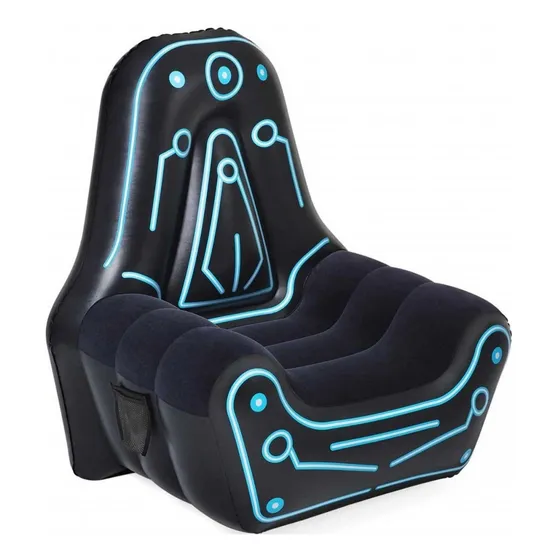 Silla Inflable Para Gamer Sillon Sofa 112x99cm Sala Bestway Color Negro