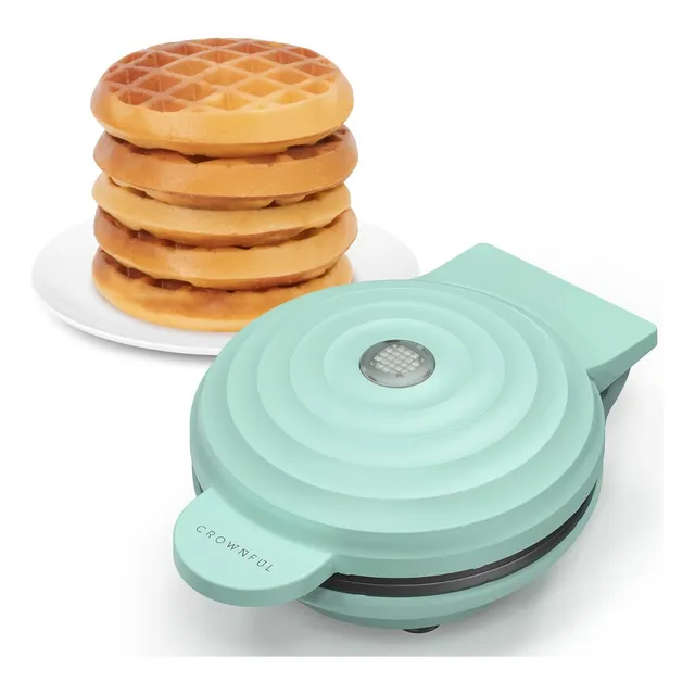 Mini Waffle, 4 Pulgadas, Superficie Antiadherente, Crownful