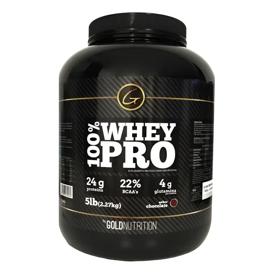 Proteína - 100% Whey Pro 5lb - Gold Nutrition Sabor Chocolate | Cuotas sin interés