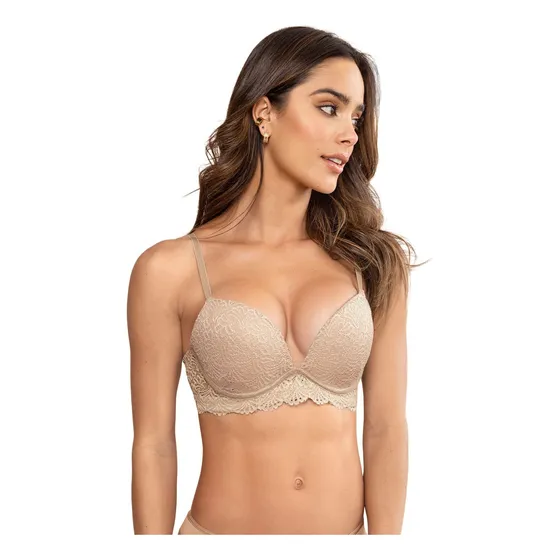Leonisa Brasier Doble Realce Escote Profundo Elaborado En En