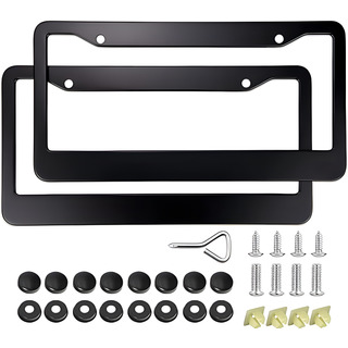 2pcs Porta Placas Aluminio Universal Auto Marco De MatrĂcula 2pcs Porta Placas Aluminio Universal Auto Marco De MatrĂcula