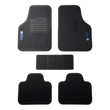 Kit Tapete De Borracha Com Logo Da Vw Gol G2 G3 G4 G5 G6 Preto