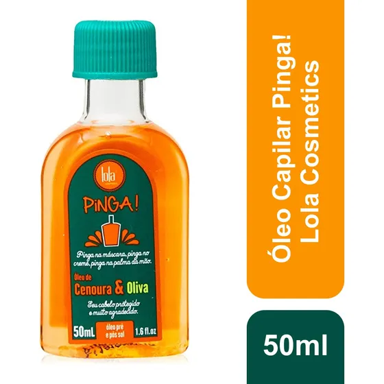 Óleo Pinga! Cenoura E Oliva Pré e Pós Sol 50ml Lola Cosmetics
