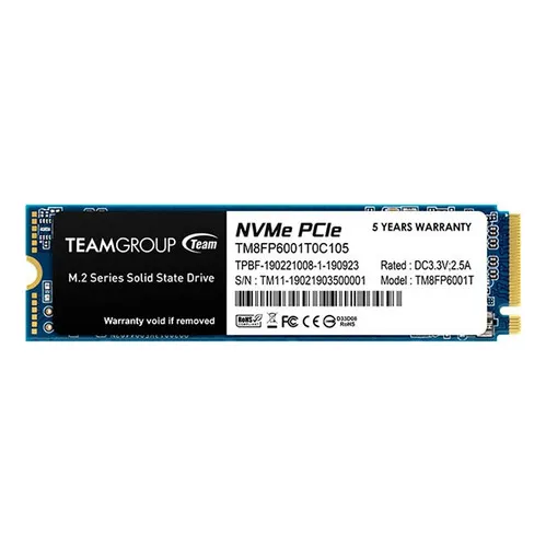 Disco Sólido M.2 Nvme Teamgroup Mp33 Pcie 1tb Ssd Dc +3.3v Color Blue