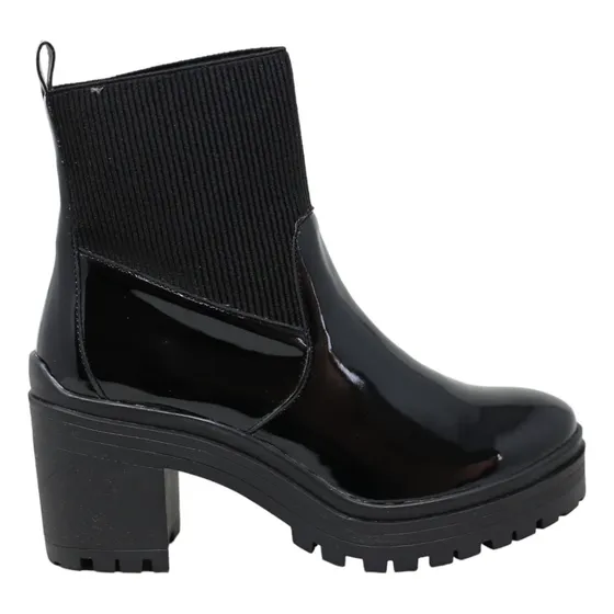Botin Dama Tipo Calcetin Moda Tacón Ancho Urbanos 5231