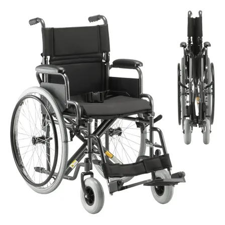 Cadeira De Rodas Dobrável D400 120kg Impermeável Com Cinto