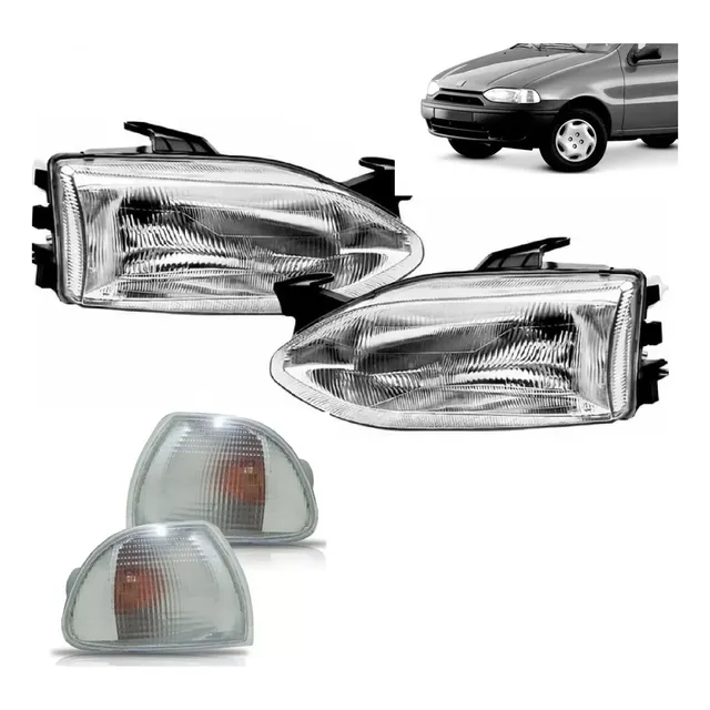 Par Farol Palio E Pisca 96 97 98 99 Lente Vidro Foco Simples