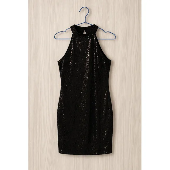 Vestido Corto De Lentejuelas