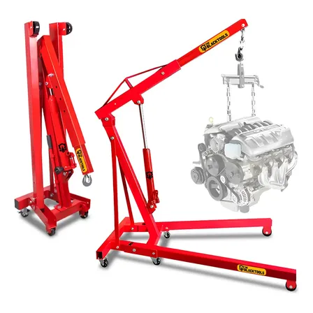 Guincho Hidráulico Dobrável 1 Ton Com Prolongador Com Rodas De Ferro Tipo Girafa Cor Vermelha Tgh500 The Black Tools Vermelho