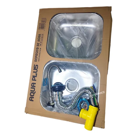Fregadero Doble Acero Inoxidable Con Todo Su Sistema Clase A