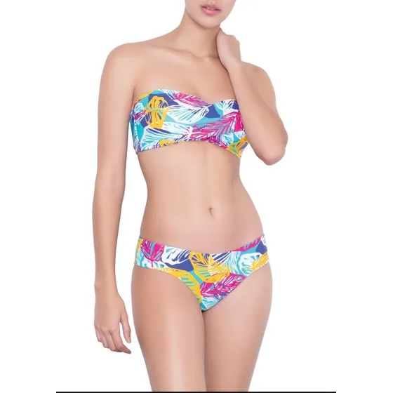 Bikini Top Bandeau Leaves