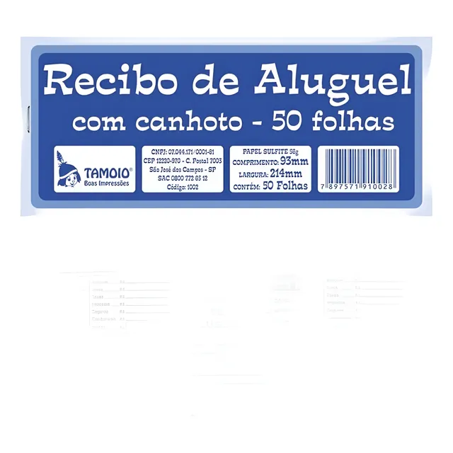 1 Bloco Taxi Comer Aluguel Domés Pedido Nota Pont Inss Tamoi
