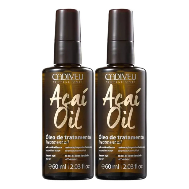 Kit 2 Óleos Capilares Açaí Oil 60ml - Cadiveu Professional